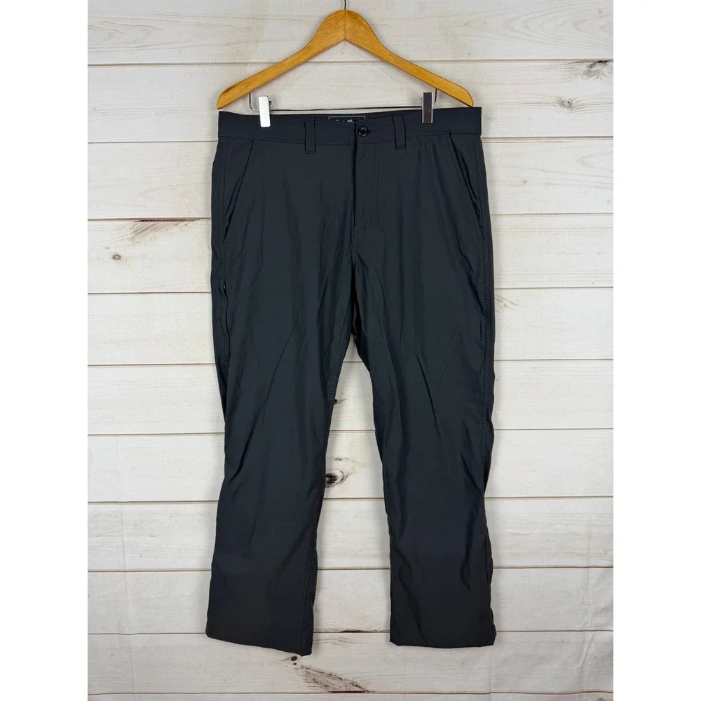 Eddie Bauer Travex Pants Mens 34x30 Dark Gray Hiking Travel Lightweight Outdoor
